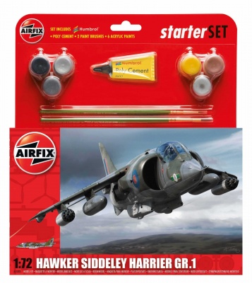 Starter Set letadlo A55205 - Hawker Harrier GR1 (1:72)