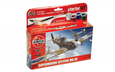 Starter Set letadlo Supermarine Spitfire MkVc (1:72) - Airfix