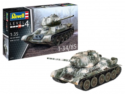 T34-85 (1:35) Plastic ModelKit tank 03319 - Revell