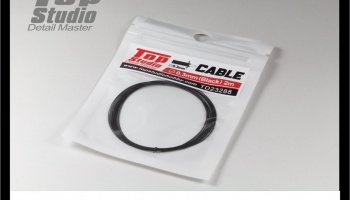 0.3mm Black Cable 2m - Top Studio
