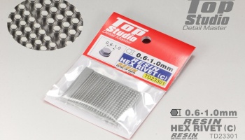 0.6-1.0mm Resin hex rivet C - Top Studio
