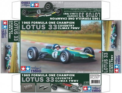 Team Lotus Type 33 1965 Formula One Champion COVENTRY CLIMAX FWMV 1/20 - Ebbro