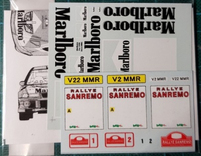 Tobacco Decal for Lancer Evo 6 (1999 Rallye Sanremo Winner) 1/24 - MSM Creation