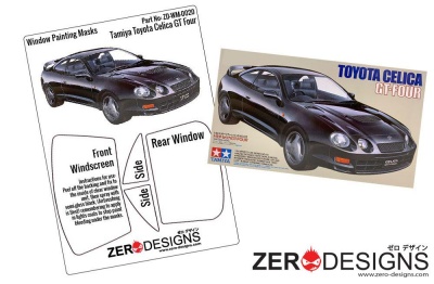 Toyota Celica GT-Four Window Painting Masks (Tamiya) - Zero Paints