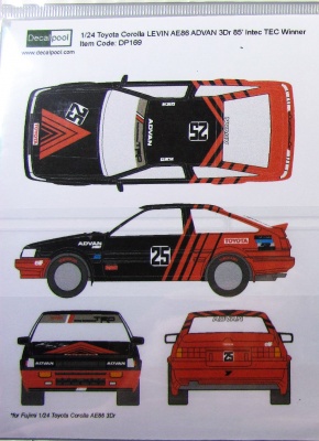 Toyota Corolla Levin AE86 Advan - Decalpool