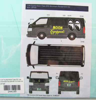 Toyota Hiace Van Mooneyes Equippment - Decalpool