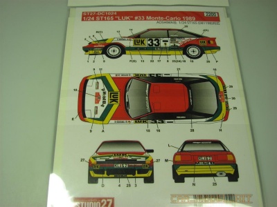 Toyota ST165 Celica GT-Four LUK #33 Monte Carlo 1989 - Studio27