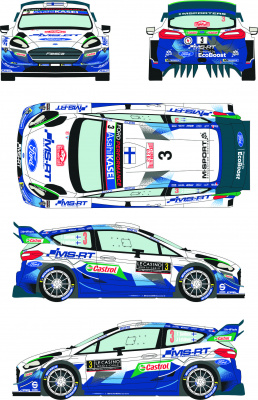 Transkit Ford Fiesta WRC 3/4 Rally Montecarlo 2020 1/24 - Racing Decals 43