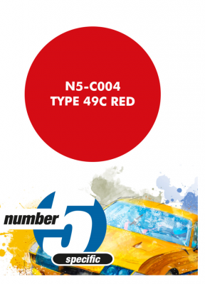 Type 49C Red  Paint for Airbrush 30 ml - Number 5