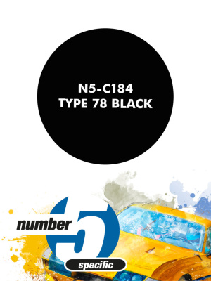 Type 78 Black Paint for airbrush 30ml - Number Five