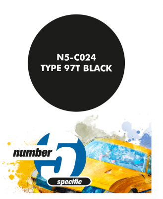 Type 97T Black  Paint for Airbrush 30 ml - Number 5