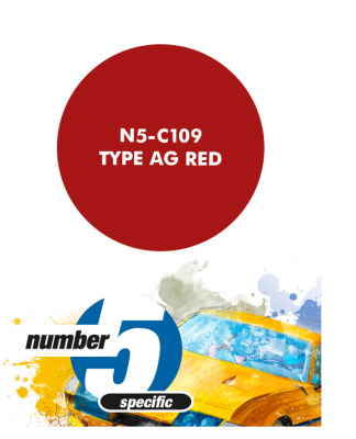 Type AG Red  Paint for Airbrush 30 ml - Number 5