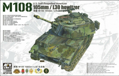 U.S. Self-Propelled Howitze M108 105mm/L30 howitze 1/35 - AFV Club