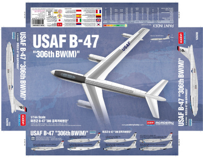 USAF B-47 Model Kit letadlo 12618 - (1:144) - Academy
