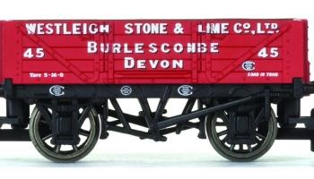 Vagón nákladní HORNBY R6743 - 4 Plank Wagon 'Westleigh Stone & Lime Co. Ltd'