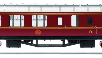 Vagón osobní HORNBY RAILROAD R4389 - LMS Brake Coach - LMS Maroon