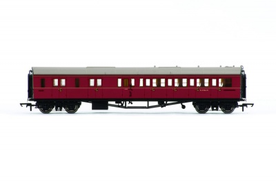 Vagón osobní HORNBY R4765 - BR Collett Coach Corridor Brake Third Class LH, Maroon