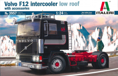 Volvo F-12 Intercooler (Low Roof) with accessories (1:24) Model Kit truck 3957 - Italeri