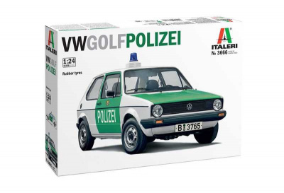 VW Golf "POLIZEI" (1:24) Model Kit auto 3666 - Italeri