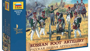 Wargames (AoB) figurky 8022 - Russian Foot Artillery 1812-1814 (1:72) - Zvezda