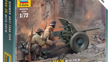 Wargames (WWII) figurky 6114 - German Gun Pak-36 with Crew (1:72)