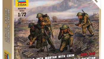 Wargames (WWII) figurky 6168 - British Mortar with crew 1939-42 (1:72)