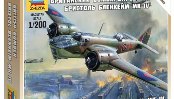 Wargames (WWII) letadlo - British Bomber Bristol Blenheim IV (1:200) - Zvezda