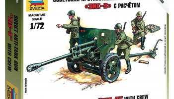 Wargames (WWII) military 6253 - Soviet 76mm anti-tank gun ZIS-3 (1:72)