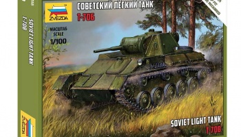 Wargames (WWII) military - Т-70B Soviet Tank (1:100) - Zvezda