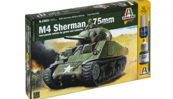 Wargames tank 15751 - M4 SHERMAN 75mm (1:56) - Italeri