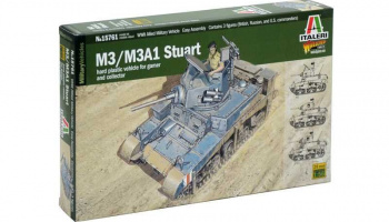 Wargames tank 15761 - M3/M3A1 Stuart (1:56) - Italeri