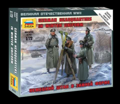 Wargames (WWII) figurky 6232 - German Headquarters in winter uniform (1:72) - Zvezda