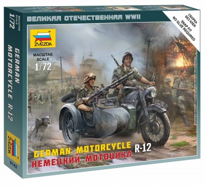 Wargames (WWII) military 6142 - German Motorcycle R-12 (1:72)