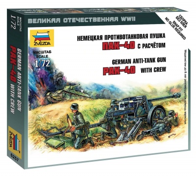 Wargames (WWII) military 6257 - Pak-40 (1:72)