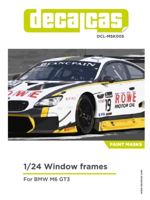 Window Frame Paint Masks 1/24 scale - BMW M6 GT3 - Decalcas