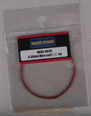 Wire 0.38mm (Red) 1m - Hobby Design
