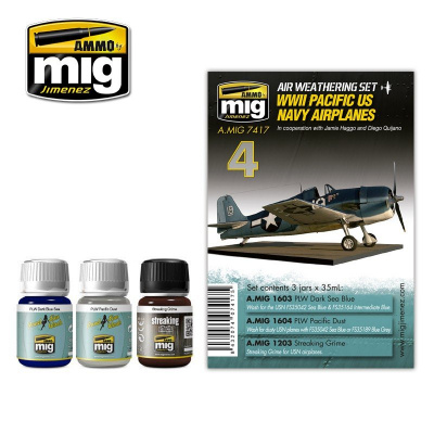 WWII Pacific US Navy Airplanes Weathering Air Sets - AMMO Mig
