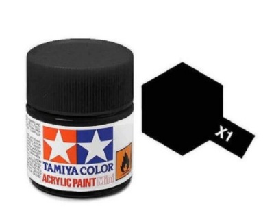 X-1 Black Acrylic Paint Mini X1 - Tamiya