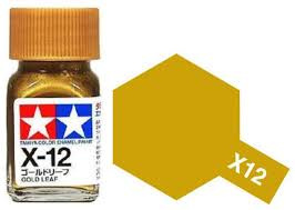 X-12 Gold Leaf Enamel Paint X12 - Tamiya