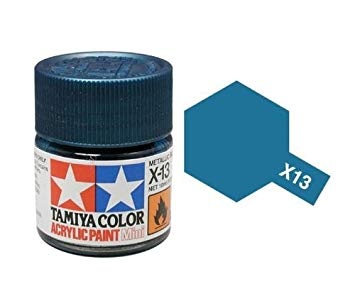 X-13 Metallic Blue Acrylic Paint Mini X13 - Tamiya