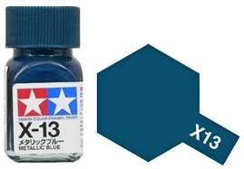 X-13 Modrá Metalíza, Metallic Blue Enamel Paint X13 - Tamiya