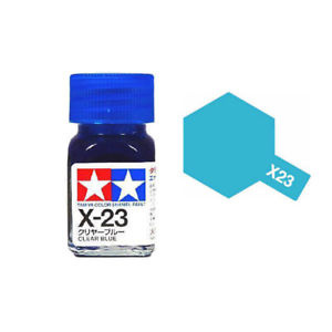 X-23 Transparentní Modrá, Clear Blue Enamel Paint X23 - Tamiya