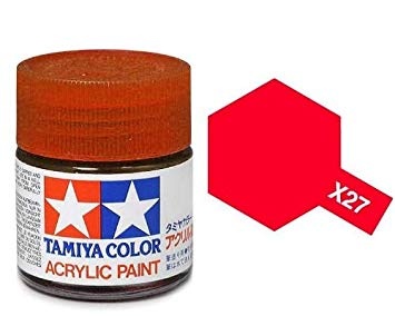 X-27 Clear Red Acrylic Paint Mini X27 - Tamiya