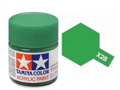 X-28 Park Green Acrylic Paint Mini X28 - Tamiya