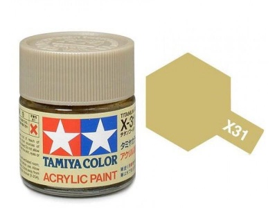 X-31 Titanium Gold Acrylic Paint Mini X31 - Tamiya