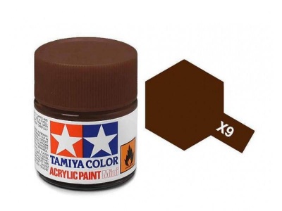 X-9  Brown Acrylic Paint Mini X9 - Tamiya
