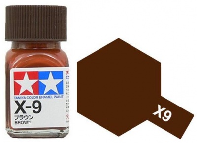 X-9 Brown Enamel Paint X9 - Tamiya