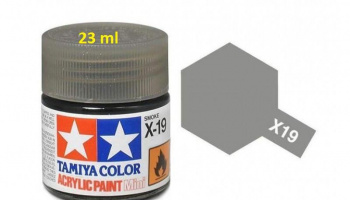 X-19 Smoke Acrylic Paint 23ml X19 - Tamiya