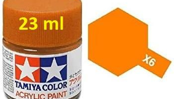 X-6 Orange Acrylic Paint 23ml X6 - Tamiya