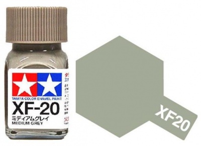 XF-20 Jemná Šedá, Medium Grey Enamel Paint XF20 - Tamiya